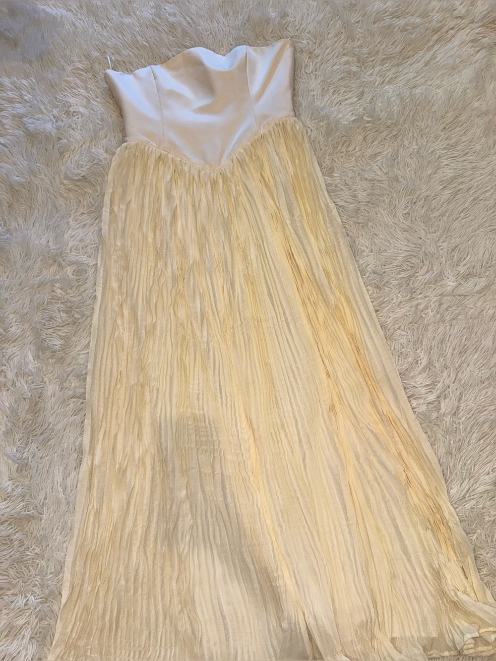 NEW Delfi Collective Lourdes strapless cream gown XL - Picture 5 of 9